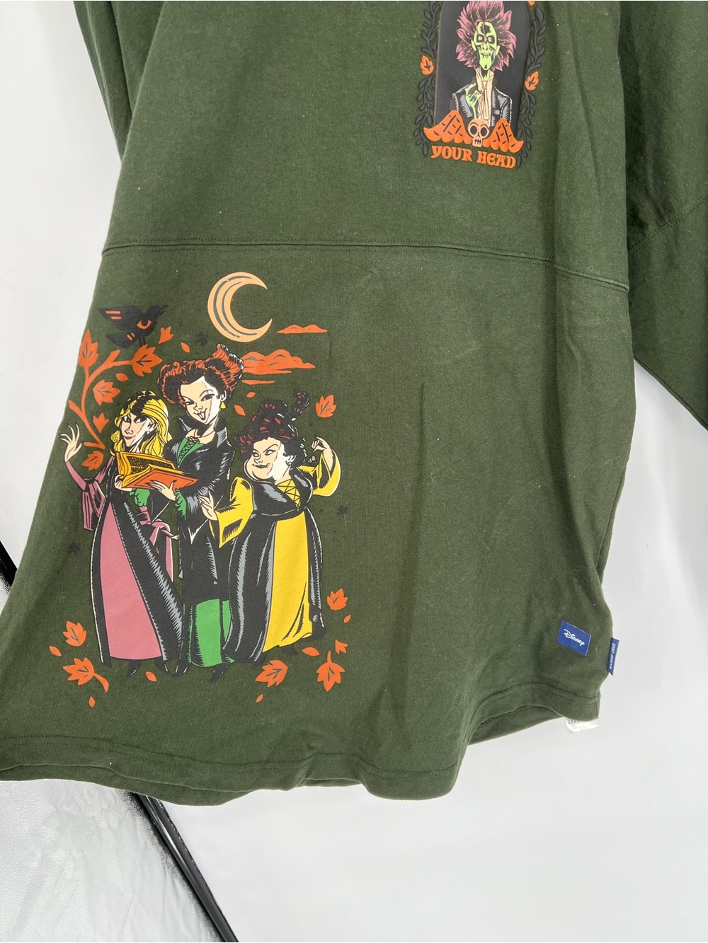 Disney Spirit Jersey Hocus Pocus Haunted Mansion Halloween Womens M Green - Picture 4 of 13